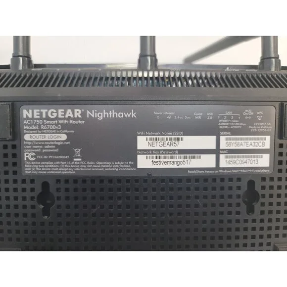 NETGEAR R6700V3 Nighthawk AC1750 Smart WiFi Router - Picture 4 of 4